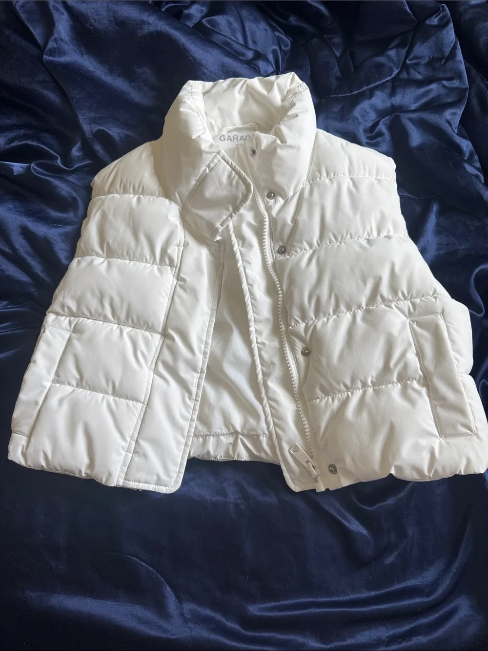 Garage White Puffer Vest
